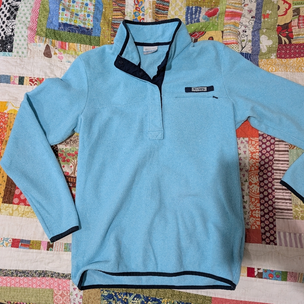 Columbia Blue and Navy Fleece Pullover